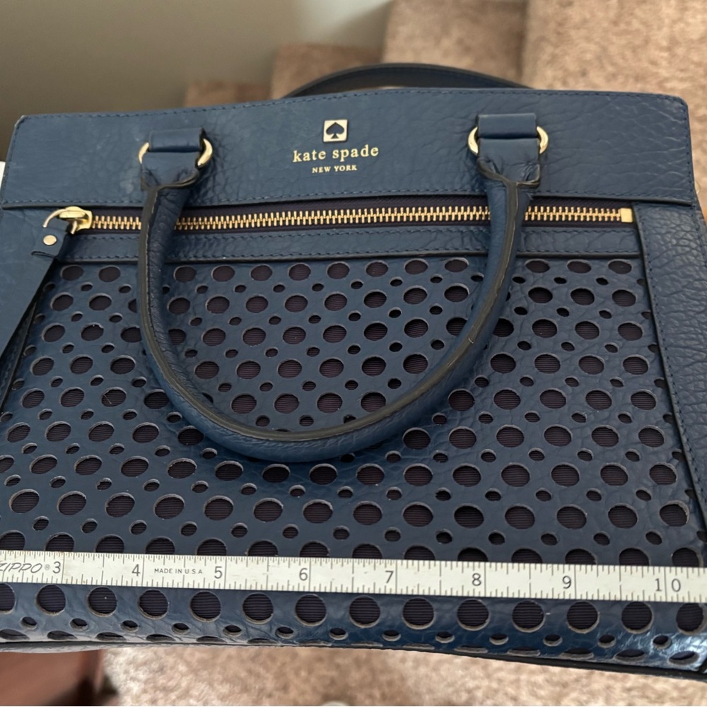 Kate Spade Blue Satchel with Quilted Design - Picture 6 of 6